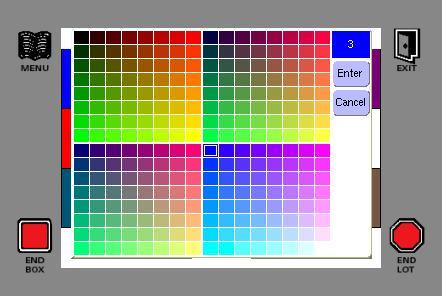 Choose the new color by touching a color square.
