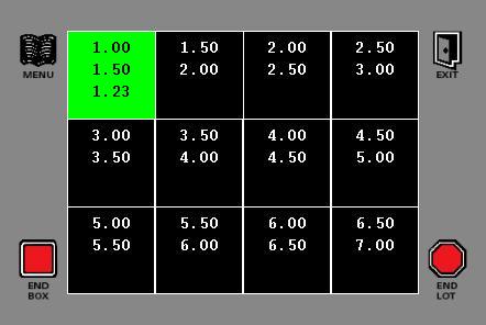 The Visual Sorter displays a different color for each weight range.