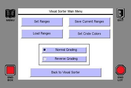 The Visual Sorter set-up screen.